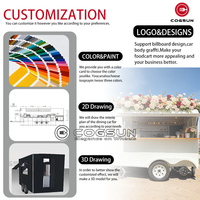 Petite remorque de nourriture présentoirs Mobile Food Truck Concession Horse Trailer Food Trailer