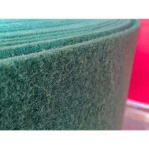 Großhandel Rohstoff Benutzer definierte Größe Polyester faser Reinigungs materialien Nylon Scourer Cloth Scouring Pad Roll