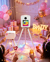 Photomaton en bois blanc moderne de haute qualité, facile à installer, avec trépied réglable, portable, étanche, impression instantanée