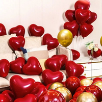 36 ballons d'amour de couleurs aléatoires et ballons dorés, adaptés aux anniversaires, mariages, Saint-Valentin, saison des diplômes