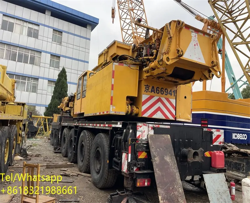 Bom estado usado krup 200 toneladas caminhão guindaste Alemanha original para venda KMK6200 200 Ton Truck Crane