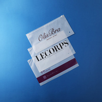Sac à fermeture éclair en plastique réutilisable et personnalisable pour accessoires capillaires et vêtements, avec soufflet et design carré