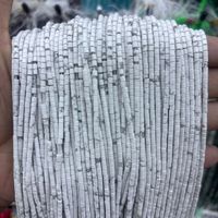 Vente en gros de perles tubulaires naturelles 2*2mm 4*4mm 6*6mm, barre de colonne cylindrique, perles de pierres précieuses en lapis améthyste pour la fabrication de bijoux