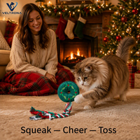 Jouet pour chien interactif en peluche couineuse, en forme de couronne de Noël, avec corde tressée et baies de houx, pour la mastication des animaux de compagnie, vente en gros