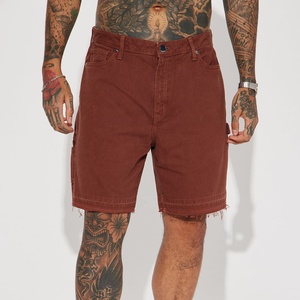 Streetwear personnalisé des Bermudes OEM <span class=keywords><strong>Jeans</strong></span> brodés d'été respirants et écologiques, déchirés à mi-hauteur pour hommes - Product Image 1