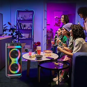 Puissante enceinte <span class=keywords><strong>de</strong></span> <span class=keywords><strong>karaoké</strong></span> Bluetooth ULT Tower 9 <span class=keywords><strong>de</strong></span> 100 W avec éclairage LED RGB 360° °   Pratique et facile à transporter pour la maison - Product Image 5