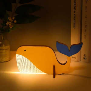 Prix usine LED veilleuse nuit réglable en bois Animal bureau ornement mode artisanat en bois - Product Image 3
