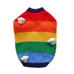 Vêtements pour chien, pull chaud d'hiver, motif dessin animé, pour bouledogue français, schnauzer, bichon frisé, teddy, shiba inu, West Highland, tricot <span class=keywords><strong>arc</strong></span>-<span class=keywords><strong>en</strong></span>-<span class=keywords><strong>ciel</strong></span> - Product Image 5