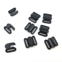 Bandoulière noire de haute qualité attache coulissante petits clips crochets de soutien-gorge en plastique