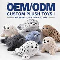 Nouvelle mascotte phoque tacheté personnalisée, jouet en peluche, fabrication directe d'usine, OEM ODM, peluche de haute qualité, jouet en peluche personnalisé, cadeau promotionnel