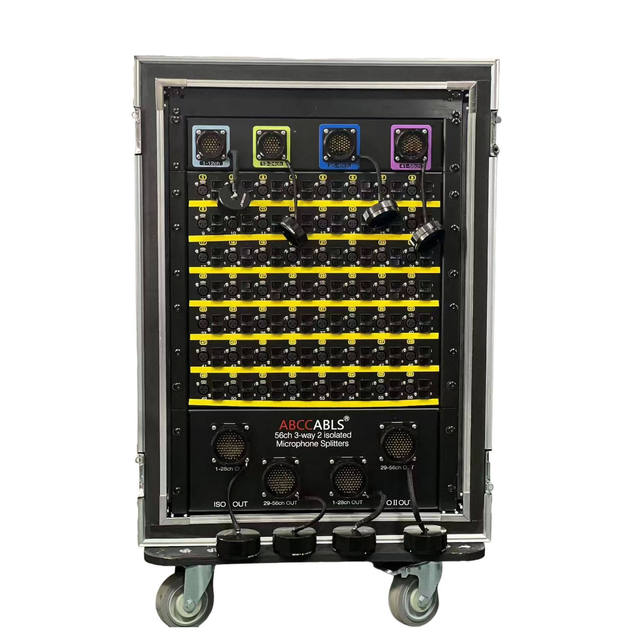 High-performance Industrial Use Audio XLR Microphone Splitter with 2-way/3-way Division 56 Inputs 85-pin 32A 220V