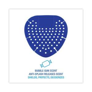 Boardwalk DSP012I072M812143000 Blue Urinal <b>Screen</b> with Bubble Gum Fragrance 1 Dozen Deodorizers - Product Image 6