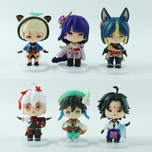 Llegada en 2024, Juego de 6 Piezas, Anime, Versión Q, Genshin Impact, <span class=keywords><strong>Ganyu</strong></span> Plenilune, Muñeca Decorativa, Figuras de Acción de PVC - Product Image 3