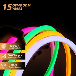 Bande LED néon flexible à 360 degrés, diamètre rond 14mm 20mm 22mm 25mm 40mm, <span class=keywords><strong>tube</strong></span> néon en silicone flexible RGB DMX, lumières LED en forme de corde - Product Image 1