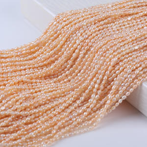 Promotion de perles d'eau douce naturelles de 2,8 à 3,2 mm, perles roses en forme de mètre, semi-finies, collier DIY en gros - Product Image 4