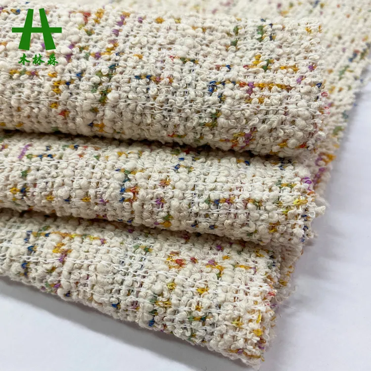 Mulinsen Textiel Hoge Kwaliteit Populaire Fancy Katoen Polyester Jacquard Gebreide Stof