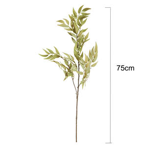Interior decorativo falso tallo <span class=keywords><strong>de</strong></span> planta verde textura realista hojas <span class=keywords><strong>de</strong></span> <span class=keywords><strong>Salix</strong></span> Rama <span class=keywords><strong>de</strong></span> hojas <span class=keywords><strong>de</strong></span> sauce artificiales - Product Image 6