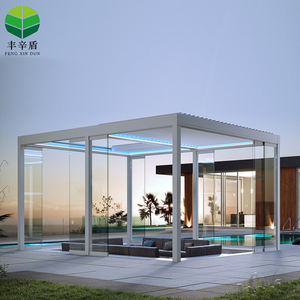 <span class=keywords><strong>Pergola</strong></span> Bioclimatica in Alluminio con Telecomando del Produttore, Tetto a Lamelle Orientabili Retrattile e Impermeabile per Ombreggiatura da Giardino Esterno - Product Image 4