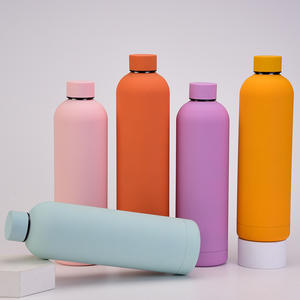 Bouteille d'eau isotherme en acier inoxydable à double paroi avec logo personnalisé, orange, 500 ml, thermos, gourde de sport - Product Image 1