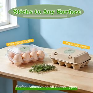 500 Pcs 2 Inch Farm Fresh Egg Carton <b>Stickers</b> Date Blank Self Adhesive Labels For Unwashed Chicken Egg Packaging - Product Image 5