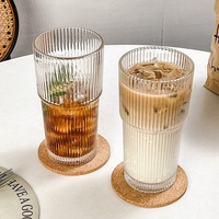 Modern design grote capaciteit verticale bamboe deksel thee/koffie beker fruitriet compatibel keramiek glas voor feestgebruik
