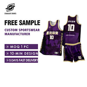 Uniforme de Verano Personalizado de Poliéster, Transpirable, Talla Grande, Técnica Impresa, Venta al por Mayor, Conjunto de Camiseta de <span class=keywords><strong>Baloncesto</strong></span> de Secado Rápido 5 contra 5 - Product Image 1