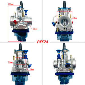 Convient pour carburateur de moto modifié PWK 24 26 28 30 32 34 mm, type à vibrations, transparent, bleu, couvercle inférieur - Product Image 6