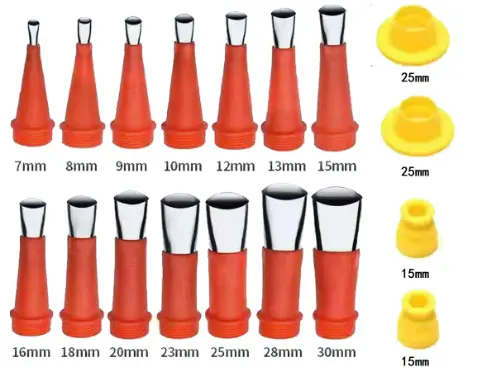 Stainless steel rubber mouth duck mouth detachable plastic gun nozzle external wall structure plastic glass glue glue machine