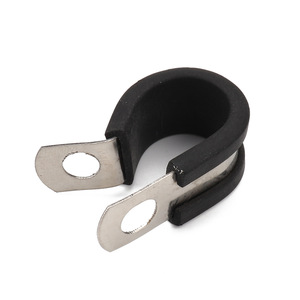 Abrazadera de Tubo de Acero Inoxidable Tipo R de 18.5 mm para Industria General, Abrazaderas Individuales para Tubos con Inserto de Goma - Product Image 2
