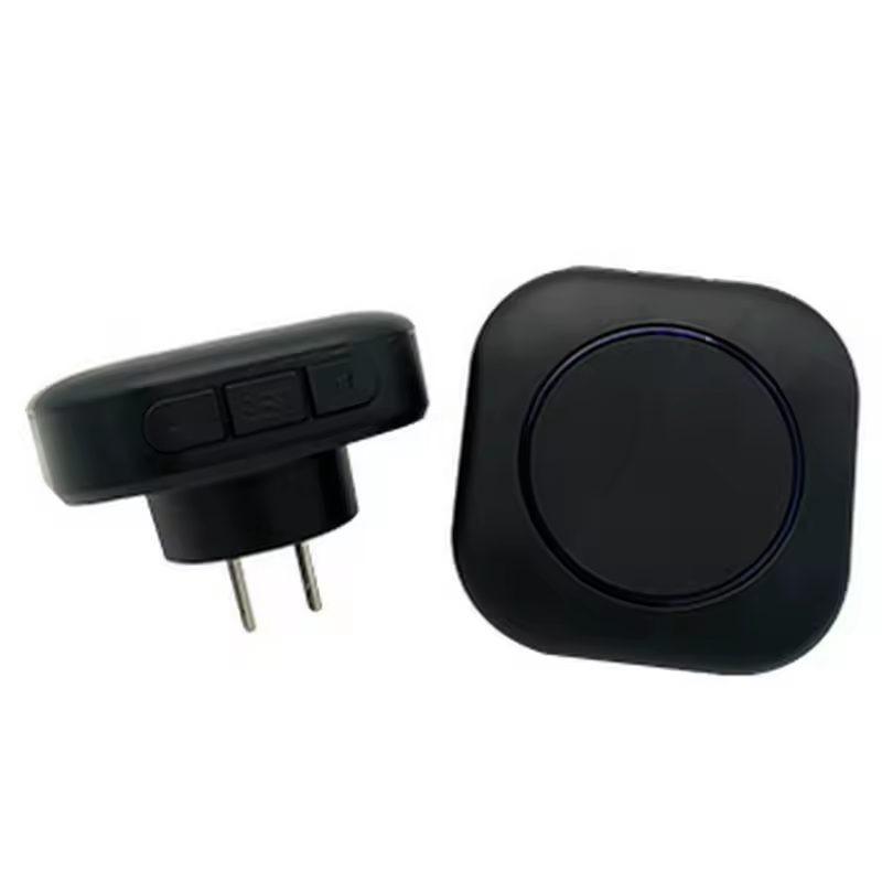 Sonnette noire US Plug 1+1
