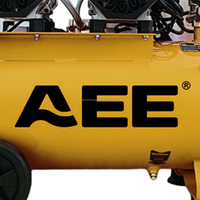 Compresor de Aire Industrial de 50l de Alta Potencia, Eléctrico, sin Aceite, con Reducción de Ruido, Accionamiento por Pistón, con Motor