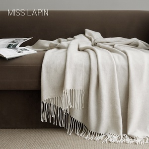 Misslapin bán buôn siêu sofa kết cấu ném chăn chăn mềm giường cuối ánh sáng sang trọng len ném chăn - Product Image 1