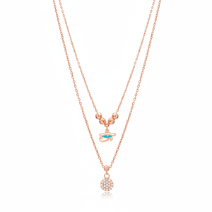 Pendentif œil de Horus en argent 925, multicouches, vente en gros, bijoux tendance, pour femmes - Product Image 2