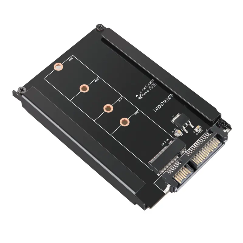 धातु ब्रैकेट बी कुंजी M.2 NGFF SSD करने के लिए 2.5 SATA 6 Gb/s कनवर्टर एडाप्टर कार्ड के साथ 5 शिकंजा