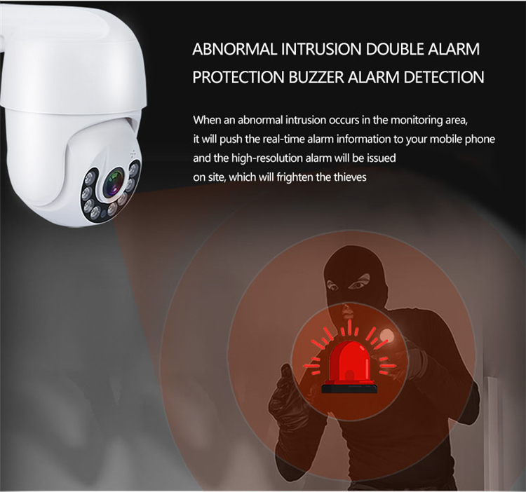 Full Color HD1080P 2MP/3MP/4MP/5MP/8MP Night Vision Two Way Audio Icsee Outdoor Waterproof Wifi CCTV Security PTZ Dome IP Camera