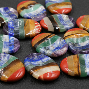 التجارة التأمين 6 أنماط الطبيعي حجر الطاقة الكريستال الشفاء 7 شاكرا الأحجار الديكور - Product Image 3