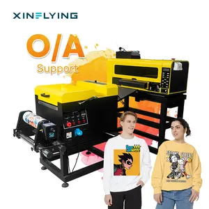XinFlying Fabricant xp600 dtf imprimante a3 avec shaker poudre tout en un pour tissus de coton impression jet d'encre imprimeur 30cm