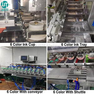 Machine de tampographie Multi 6 couleurs, grand convoyeur automatique Tampo Pad imprimantes pour briquet crayon sandales <span class=keywords><strong>LED</strong></span> ampoule chaussure - Product Image 3