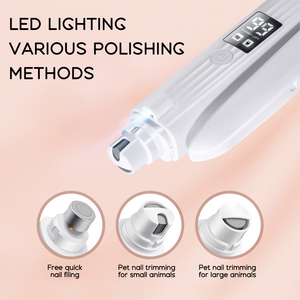 Wholesale Stainless Steel Quick Sensor Safety Guard USB Rechargeable 2-in-1 <b>Dog</b> & Cat Nail Grinder Claw Trimmer <b>Clippers</b> - Product Image 5