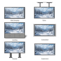 Panneau mural TV intérieur HD programmable P4 à écran LED pour événements expositions ascenseurs aéroports éducation