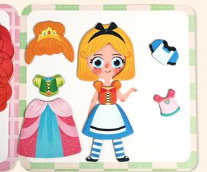 Ensemble de jeu magnétique créatif pour la maison ou les voyages, poupées de déguisement de <span class=keywords><strong>princesse</strong></span>, livre de puzzle magnétique pour filles - Product Image 5