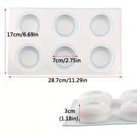 Moule à gâteau en silicone personnalisable Candyer, forme de tasse ronde, moule à savon, moule à bougie en silicone