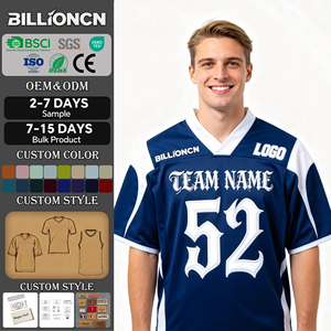Maillot de football américain rétro personnalisé avec logo, manches courtes, impression par sublimation, maille respirante à séchage rapide, unisexe - Product Image 1