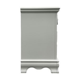 Mesita de noche inteligente de 3 cajones DB Grey, diseño de madera maciza minimalista de lujo moderno ensamblado para uso en dormitorio o apartamento - Product Image 5