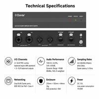 2x2 Dante Audio Bridge XLR Analog-zu-Digital-Konverter mit DSP PoE+ 48V Phantomspeisung XLR 2 Ein- 2 Ausgänge Dante Netzwerk-Bridge AES67