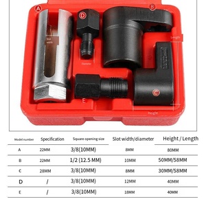 WZAUTO Set Universale <span class=keywords><strong>di</strong></span> Chiavi a Bussola per Sensore <span class=keywords><strong>di</strong></span> Ossigeno e Attrezzi per Filettatura in Carbonio Rosso - Product Image 6