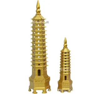 Negen En Dertien Verdiepingen Wanchang Toren Puur Koperen Decoratie Gouden Lijst Kantoortafeldecoratie