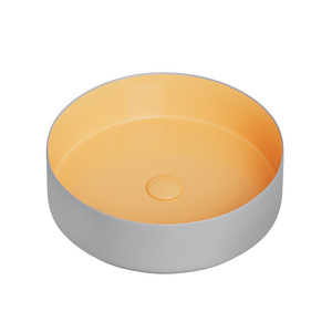 Ceramic Countertop <b>Basin</b> <b>Round</b> Mini Single Hole Easy Cleaning Bathroom Sink - Product Image 2