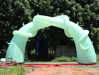Arche gonflable géante extérieure de 11 m, thème Forêt Verte Planète, pour la décoration de festival sur le thème du printemps