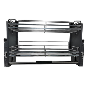 Modern Kitchen <b>Wall</b> Cabinet Pull Down Nanometer <b>Storage</b> <b>Basket</b> for Dishes Pull Down Shelf - Product Image 2